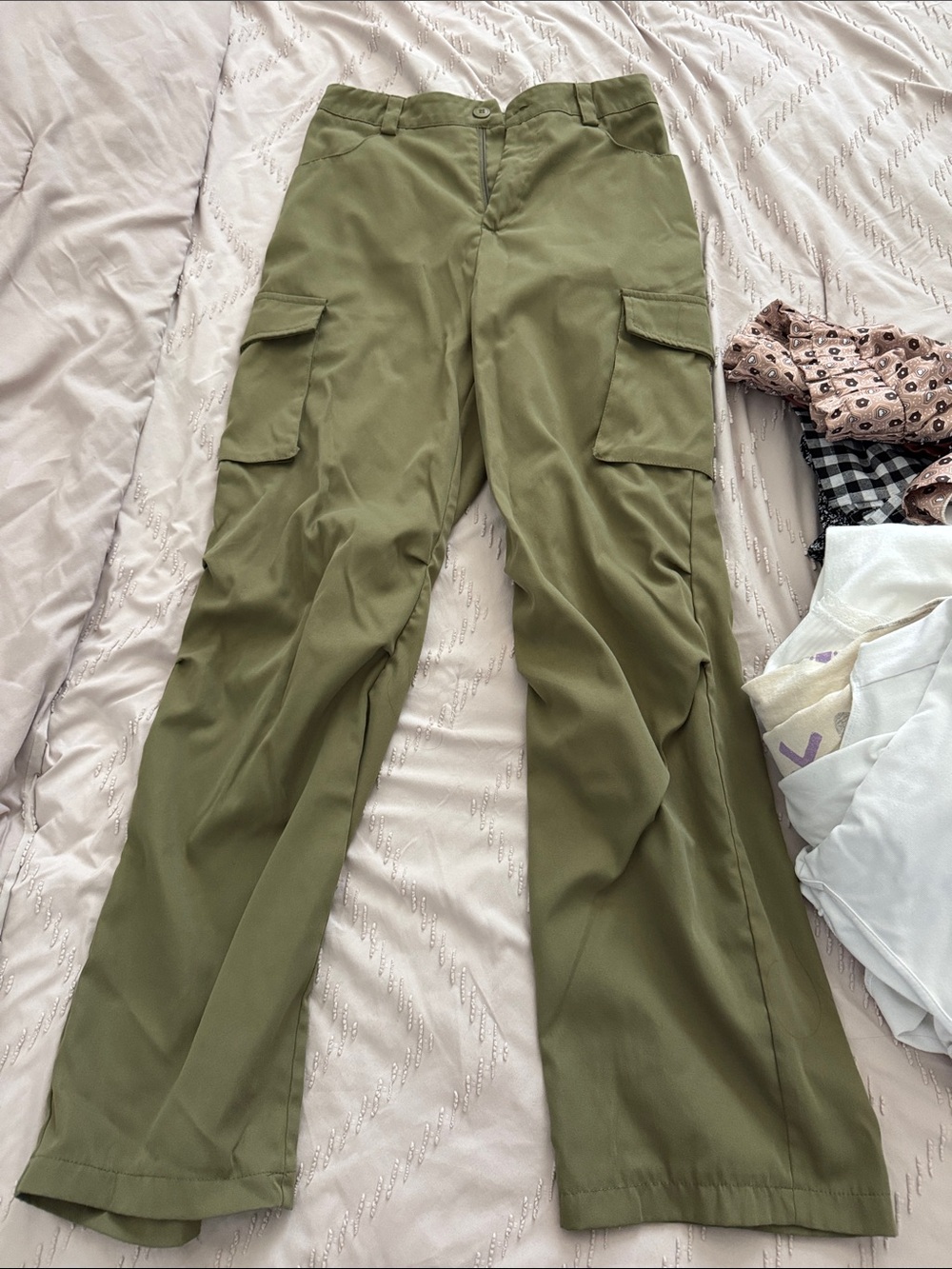 Olive Green Cargo Pants for Women